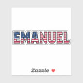 Emanuel nom prénom États-Unis Autocollant Stickers (Feuille)