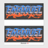 Emanuel Vorname Name Graffiti Aufkleber Sticker (Vel)