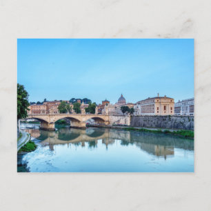 Emanuele II-brug en St. Peter's Basilica - Rome Briefkaart