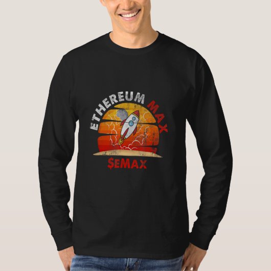Emax Etherummax Crypto Token Cryptocurrency Block T-shirt (Voorkant)