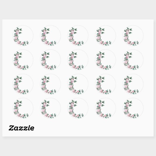 Emballage autocollant mariage Magnolia transparent (Feuille)