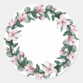 Emballage autocollant mariage Magnolia transparent (Devant)