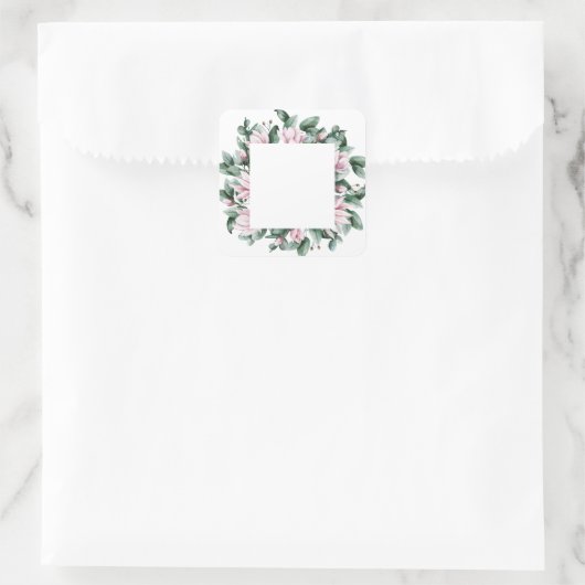 Emballage autocollant mariage Magnolia transparent (Sac)