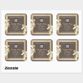 Emballage Brown de produits Étiquettes Gold Frame (Feuille)