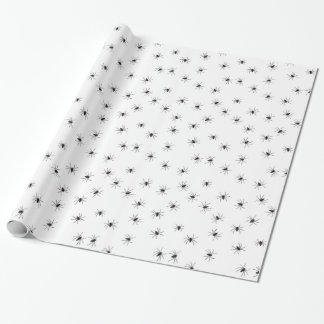 Emballage cadeau araignées rampantes, noir blanc