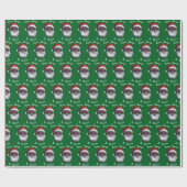 Emballage cadeau bonnet de Père Noël, nom personna (Plat)
