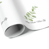 Emballage Cadeau Botanique Less Rush More Life (Coin rond)