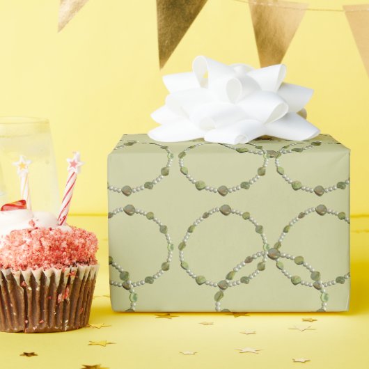 Emballage cadeau - Cercles entrelacés - Perles et  (Fête d'anniversaire)