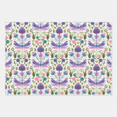 Emballage cadeau Chardons, Libellules et Rayures (Devant)