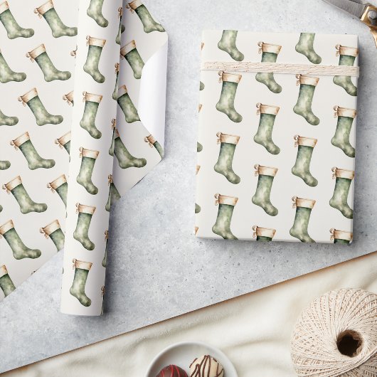 Emballage Cadeau Chaussette de Noël
