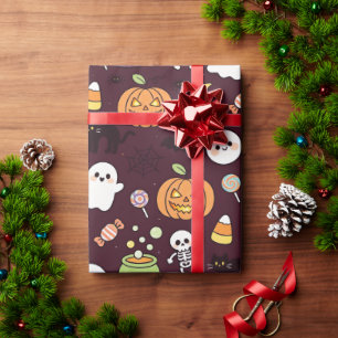 Emballage cadeau de fête effrayant mignon, Hallowe
