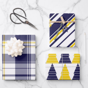 Emballage cadeau de maïs et bleu 3-pack