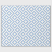 Emballage cadeau de Meander bleu clair et blanc (Plat)