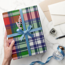 Emballage cadeau de Noël à carreaux classique – Va