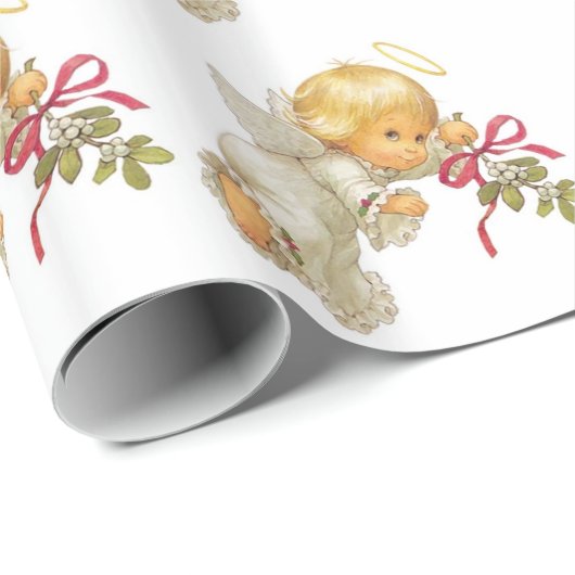 Emballage cadeau de Noël/anges (Coin rond)