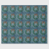 Emballage cadeau de Noël/Couronne (Plat)