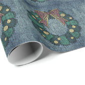 Emballage cadeau de Noël/Couronne (Coin rond)