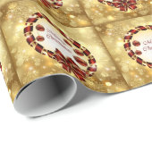 Emballage cadeau de Noël/Couronnes (Coin rond)
