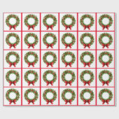 Emballage cadeau de Noël/Couronnes (Plat)