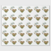 Emballage cadeau de Noël/Lapins et Oiseaux (Plat)