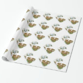 Emballage cadeau de Noël/Lapins et Oiseaux (Déroulé)