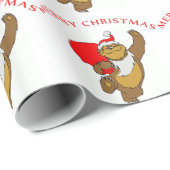 Emballage Cadeau de Noël/Ourson (Coin rond)