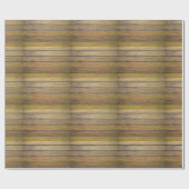 Emballage cadeau en lattes de bois Patiné rustique (Plat)