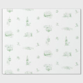 Emballage cadeau en rotin - vert (Plat)
