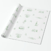 Emballage cadeau en rotin - vert (Déroulé)