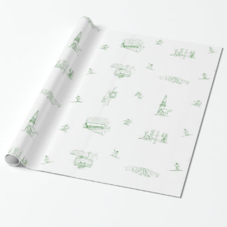 Emballage cadeau en rotin - vert