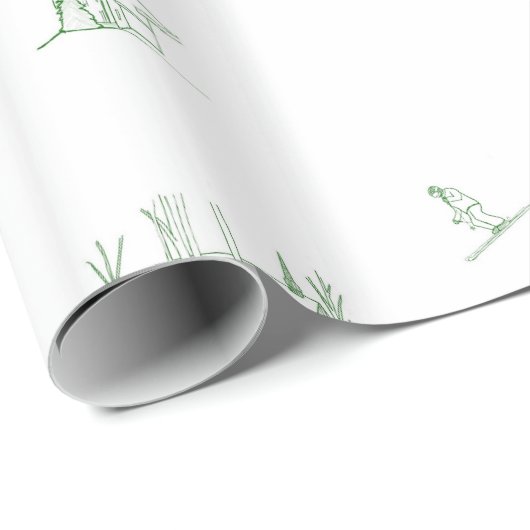 Emballage cadeau en rotin - vert (Coin rond)