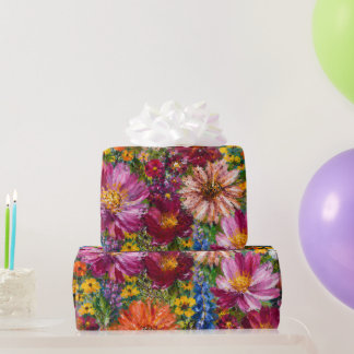 Emballage cadeau fleur sauvage peinte à la main |