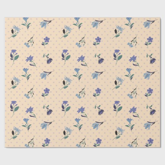 Emballage Cadeau Fleurs Pastel Peachify (Plat)