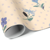 Emballage Cadeau Fleurs Pastel Peachify (Coin rond)