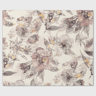 Emballage Cadeau Floral Rose Poussiéreuse Vintage