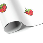 Emballage Cadeau Fraises Mignonnes  (Coin rond)