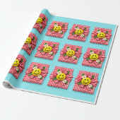 Emballage cadeau Gingham Be Happy (Déroulé)