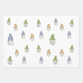 Emballage cadeau Gnome Aquarelle | 3 feuilles | 3 (Devant)
