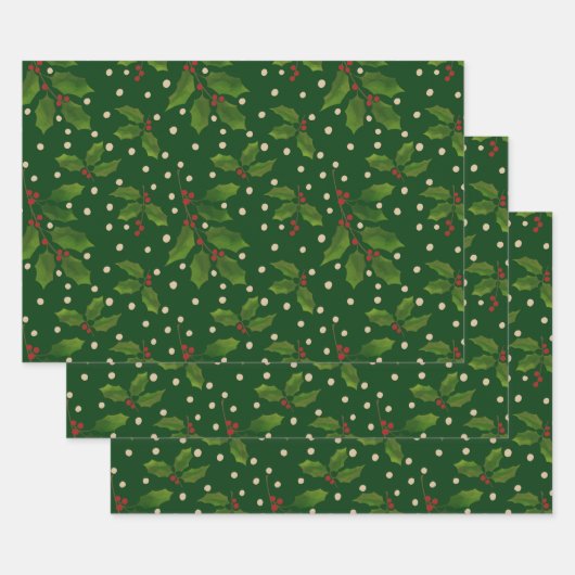 Emballage cadeau Holly 3 pack (Lot)