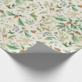 Emballage cadeau Juniper Pine d'hiver sur blanc (Coin)