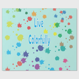 Emballage Cadeau Moderne Tache de Peinture Vive