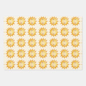 Emballage Cadeau Motif Fleur Lapin Soleil Mignon (Devant)
