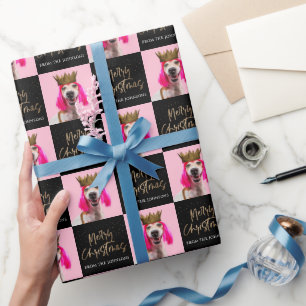 Emballage cadeau personnalisé avec visage de Noël