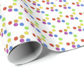 Emballage cadeau – Points de couleur aléatoires (Coin rond)