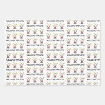 emballage cadeau pour bébé, aussi pour les triplet