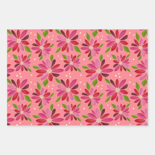 emballage cadeau rose poinsettia 3 (Devant)