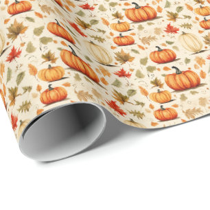 Emballage Cadeau Rustique Feuilles d'Automne Épice