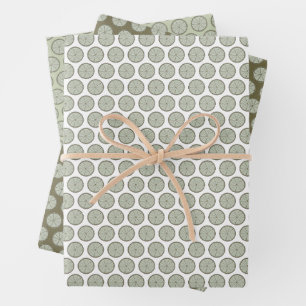 Emballage cadeau vert citron en trois coloris