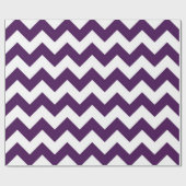 Emballage cadeau Zigzag violet et blanc (Plat)