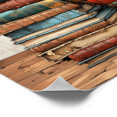 Emballage coloré de vieux livres Poster (Coin)